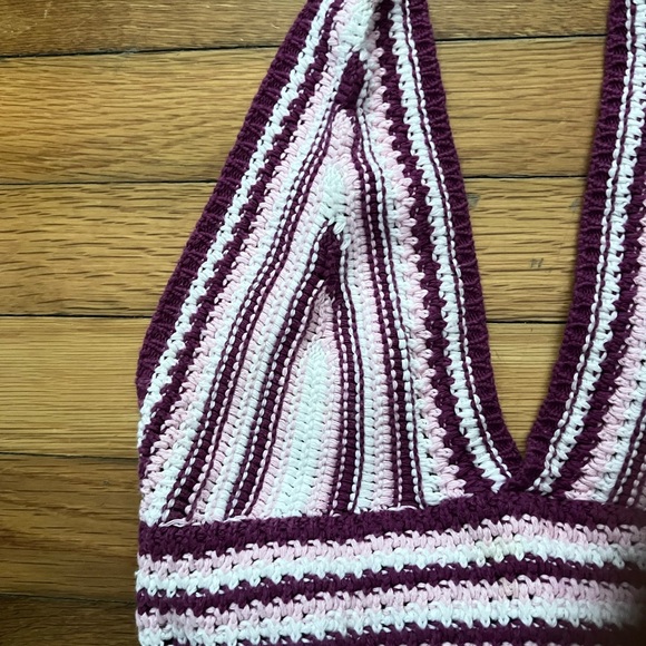 Striped Halter Knit Top - Picture 5 of 5